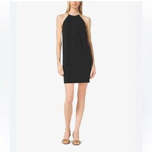 Michael Kors Chain-Neck Black Dress with Gold Accents Size 0
